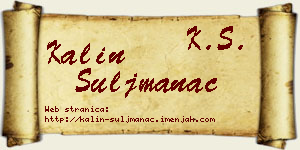 Kalin Šuljmanac vizit kartica